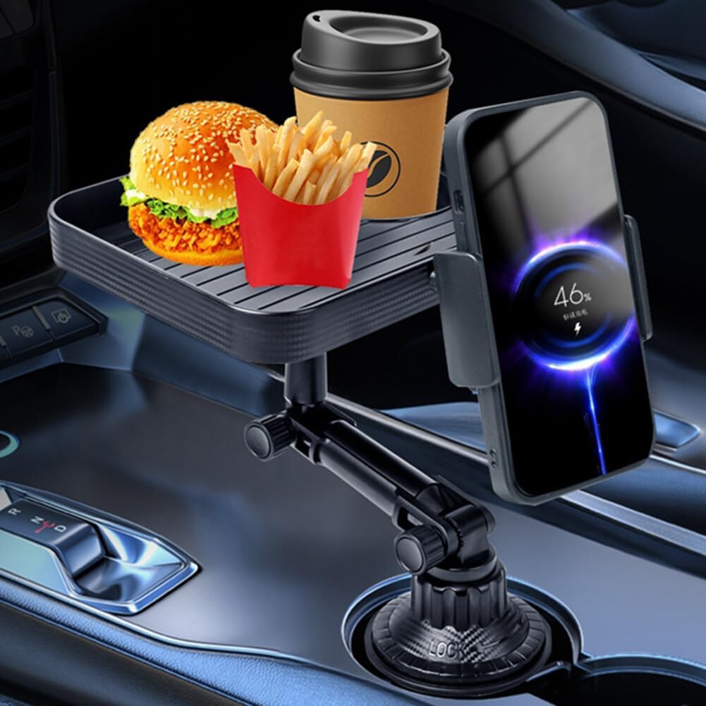 Bandeja Expansora para Tazas de Automóvil 4 en 1 - "Transforma tu auto en un espacio organizado y funcional."