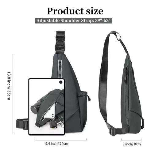Bolso de hombro para hombre antirobo impermeable - “Protege lo que más importa, sin perder elegancia.”