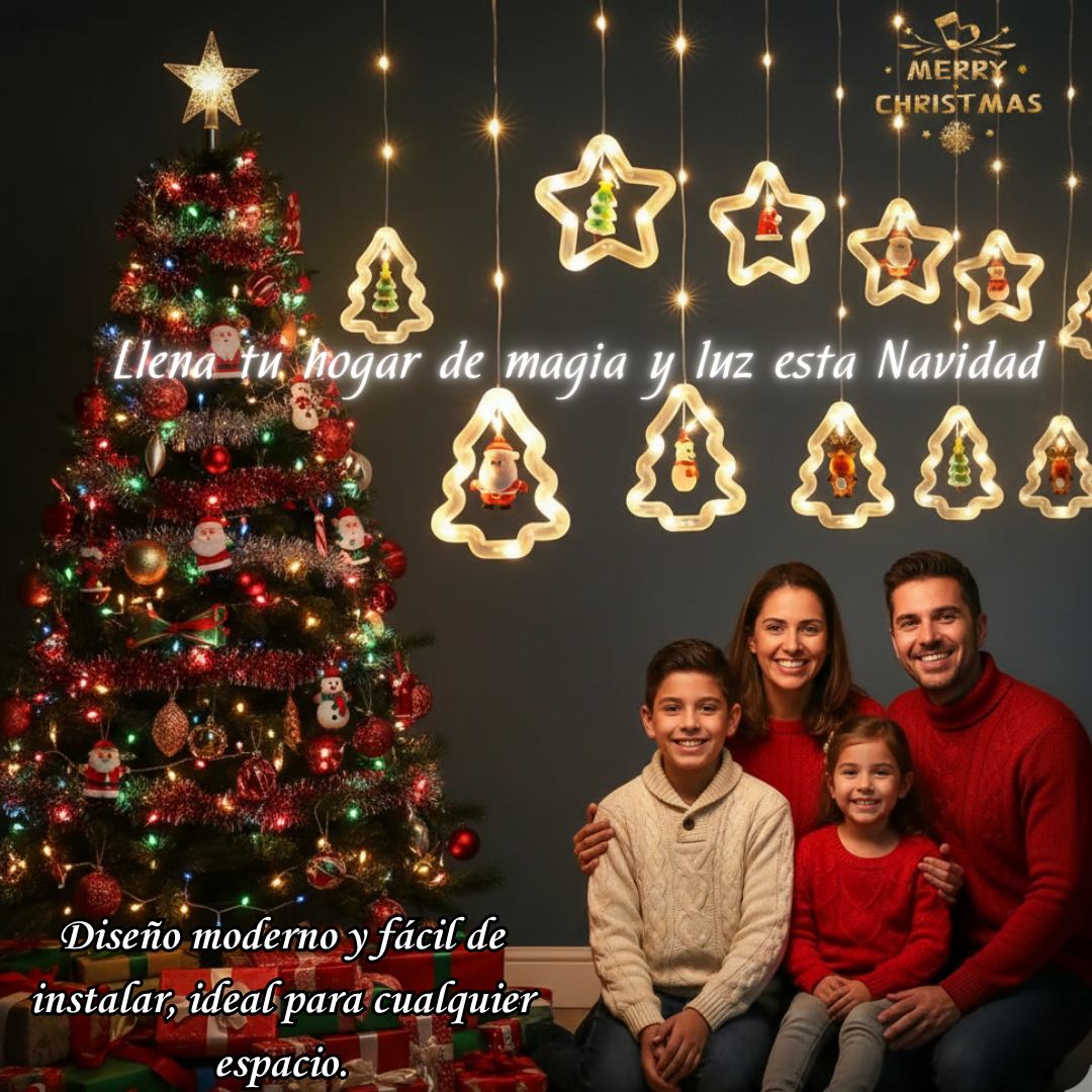 LumiFest – Cortina de Luces LED Navideñas Multicolor