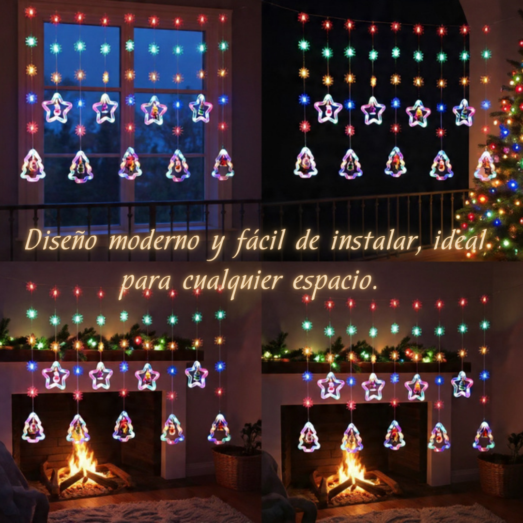 LumiFest – Cortina de Luces LED Navideñas Multicolor